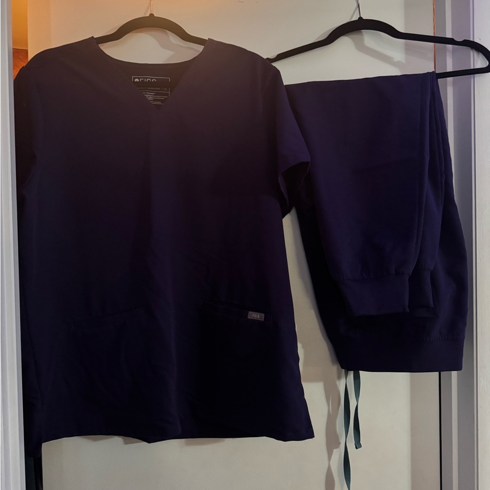 Figs Kids Dark Blue Scrub Set